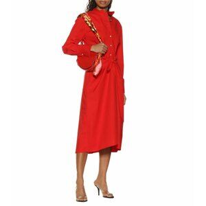 Proenza Schouler Resort 2019 Poppy Poplin Tie-Waist Shirtdress